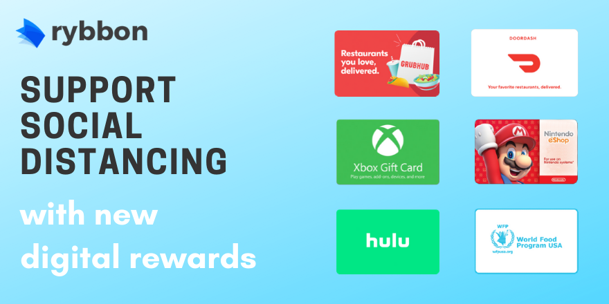 Support Social Distancing with Rybbon’s New Rewards